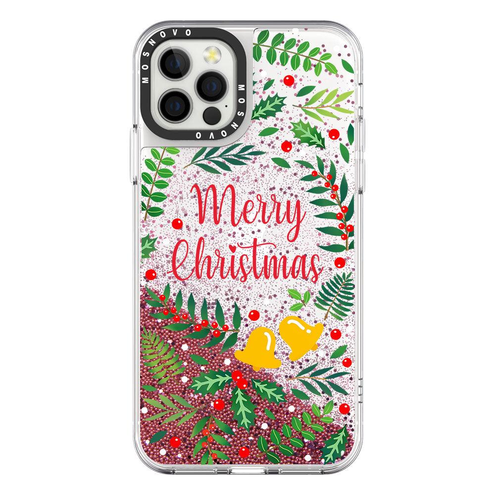 Merry Christmas Glitter Phone Case - iPhone 12 Pro Max Case - MOSNOVO