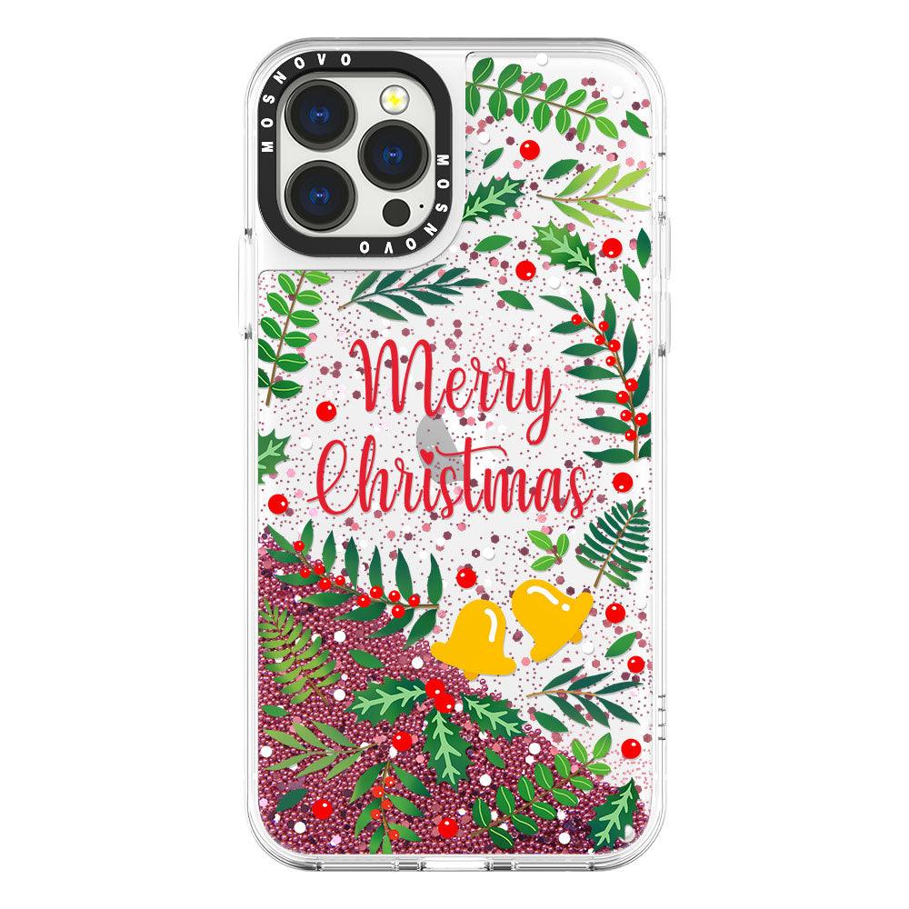 Merry Christmas Glitter Phone Case - iPhone 13 Pro Max Case - MOSNOVO