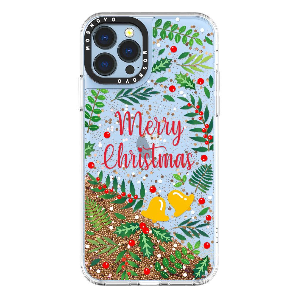 Merry Christmas Glitter Phone Case - iPhone 13 Pro Max Case - MOSNOVO