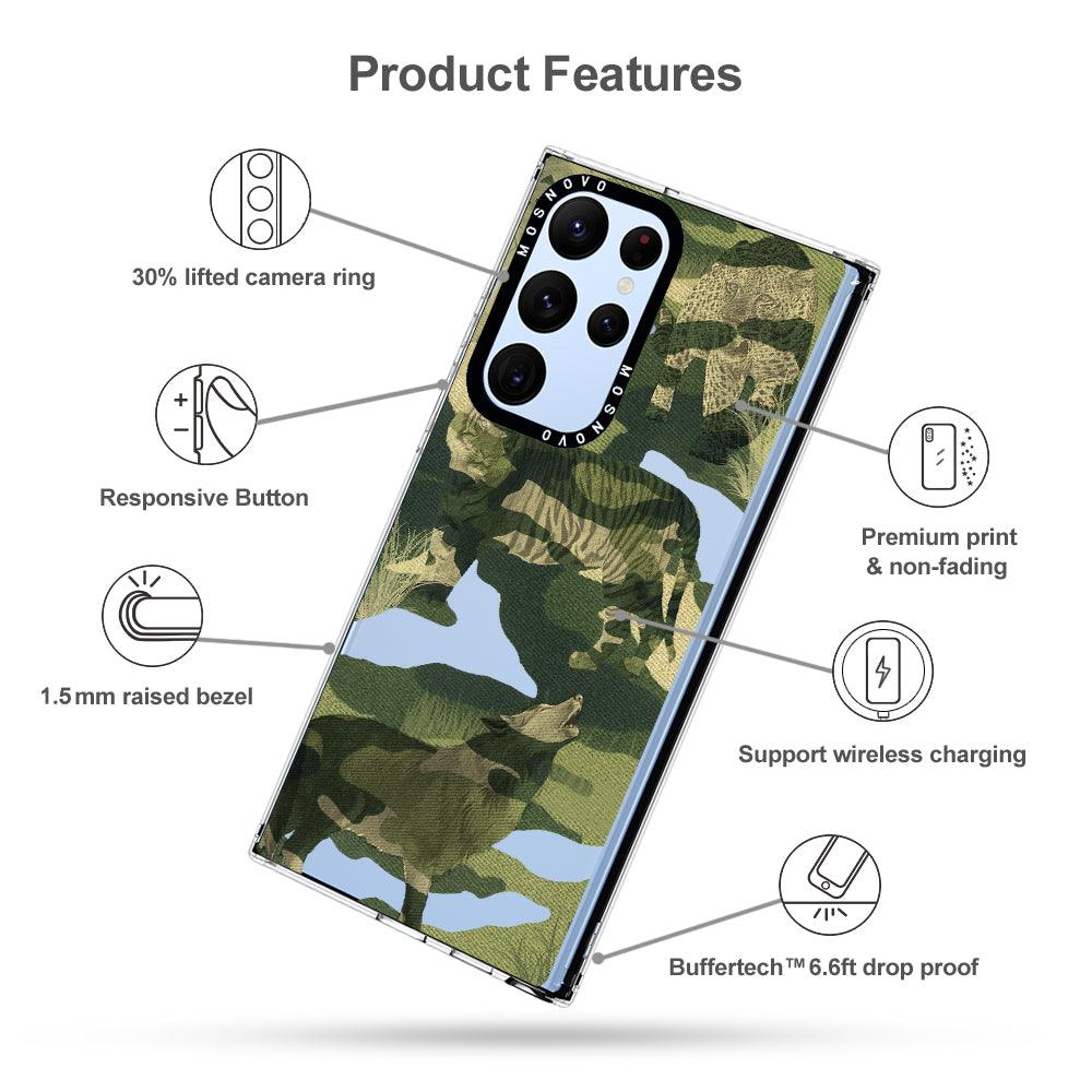 Military Camouflage Phone Case - Samsung Galaxy S22 Ultra Case - MOSNOVO
