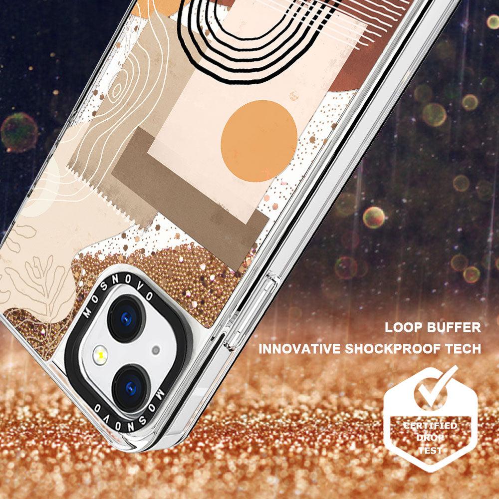 Minimalist Abstract Art Glitter Phone Case - iPhone 13 Case - MOSNOVO