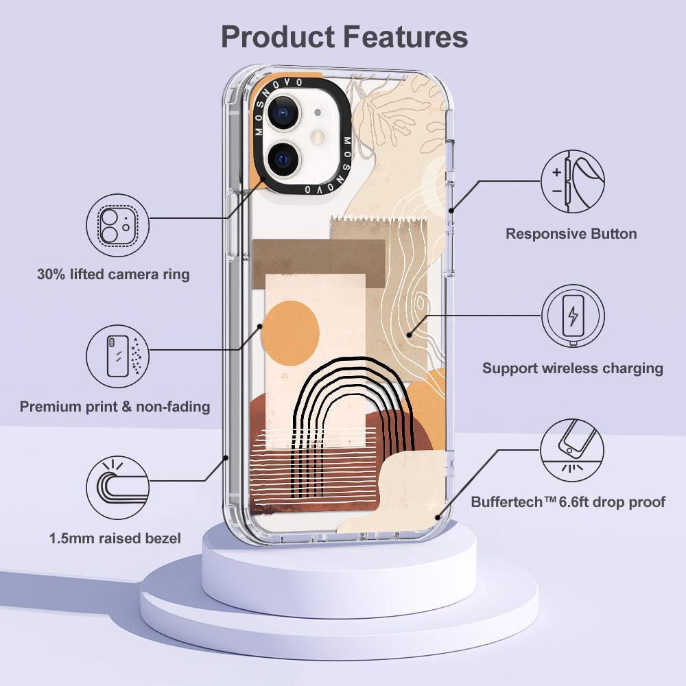 Minimalist Abstract Art Phone Case - iPhone 12 Mini Case - MOSNOVO