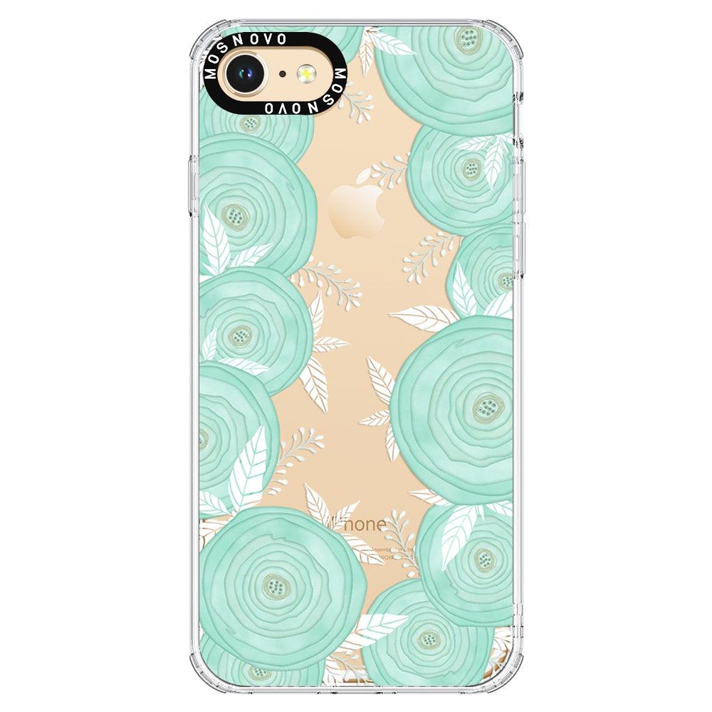 Mint Flower Phone Case - iPhone 7 Case - MOSNOVO