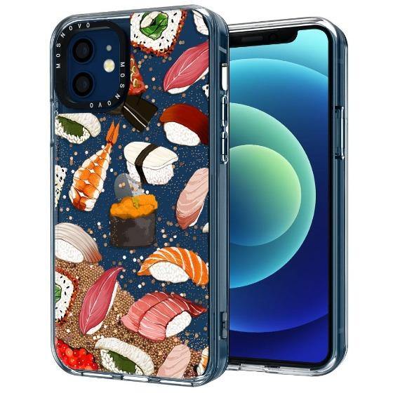 Mixed Sushi Glitter Phone Case - iPhone 12 Mini Case - MOSNOVO