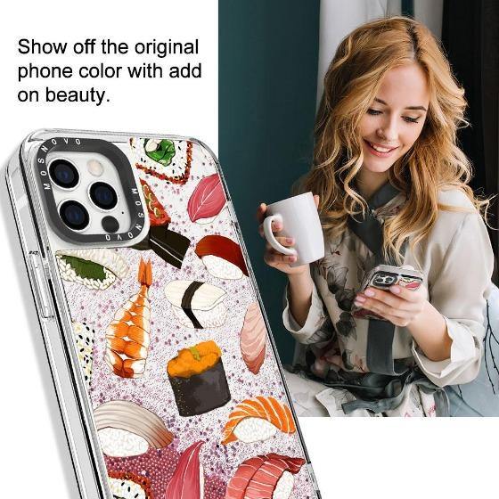 Mixed Sushi Glitter Phone Case - iPhone 12 Pro Max Case - MOSNOVO