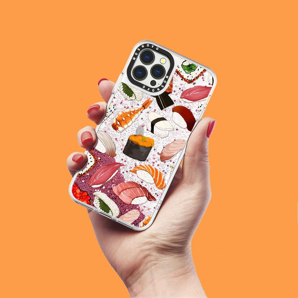 Mixed Sushi Glitter Phone Case - iPhone 13 Pro Max Case - MOSNOVO