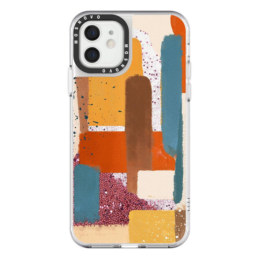 Modern Abstract Artwork Glitter Phone Case - iPhone 12 Case - MOSNOVO