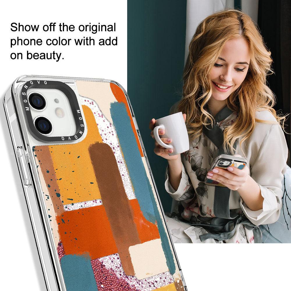 Modern Abstract Artwork Glitter Phone Case - iPhone 12 Case - MOSNOVO