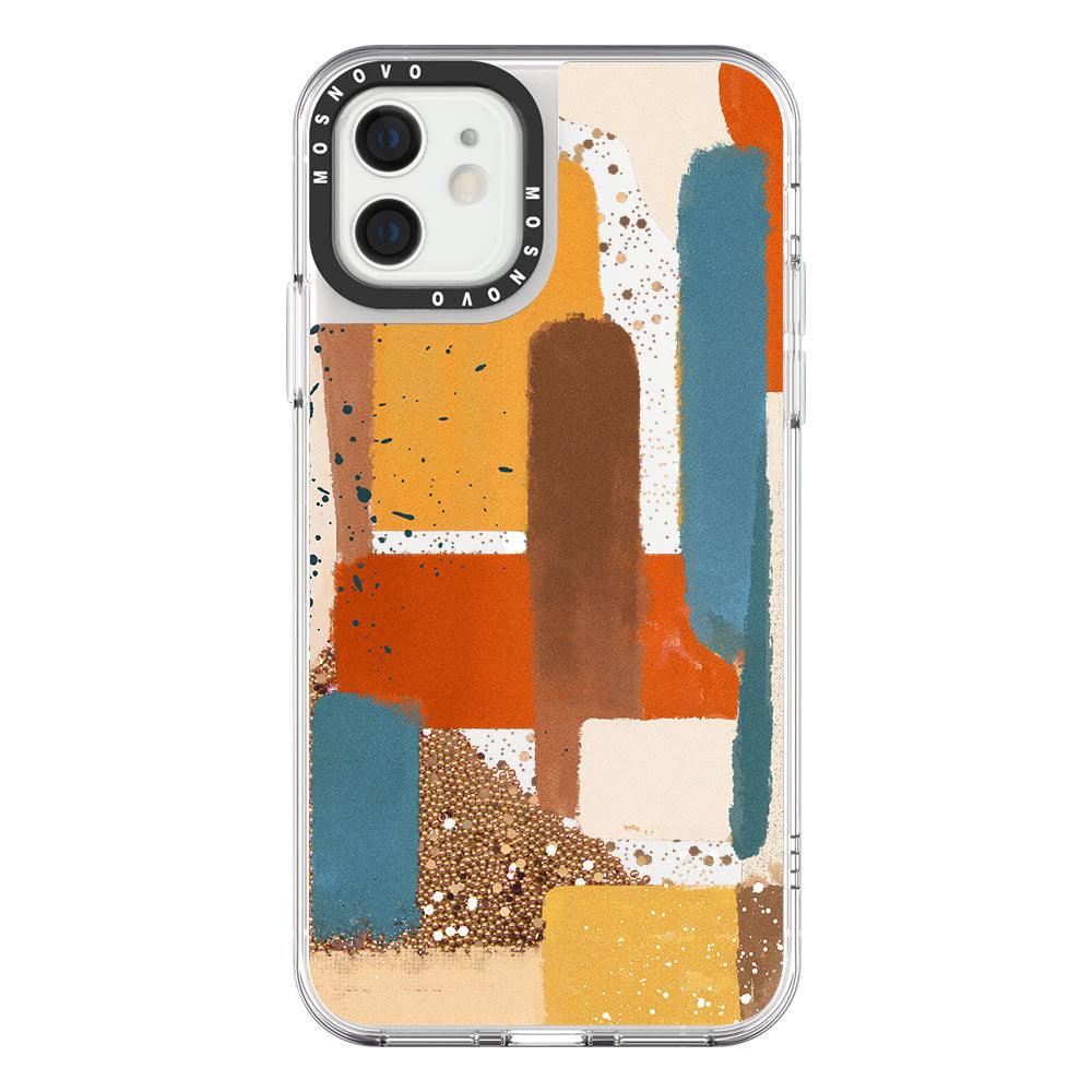 Modern Abstract Artwork Glitter Phone Case - iPhone 12 Mini Case - MOSNOVO