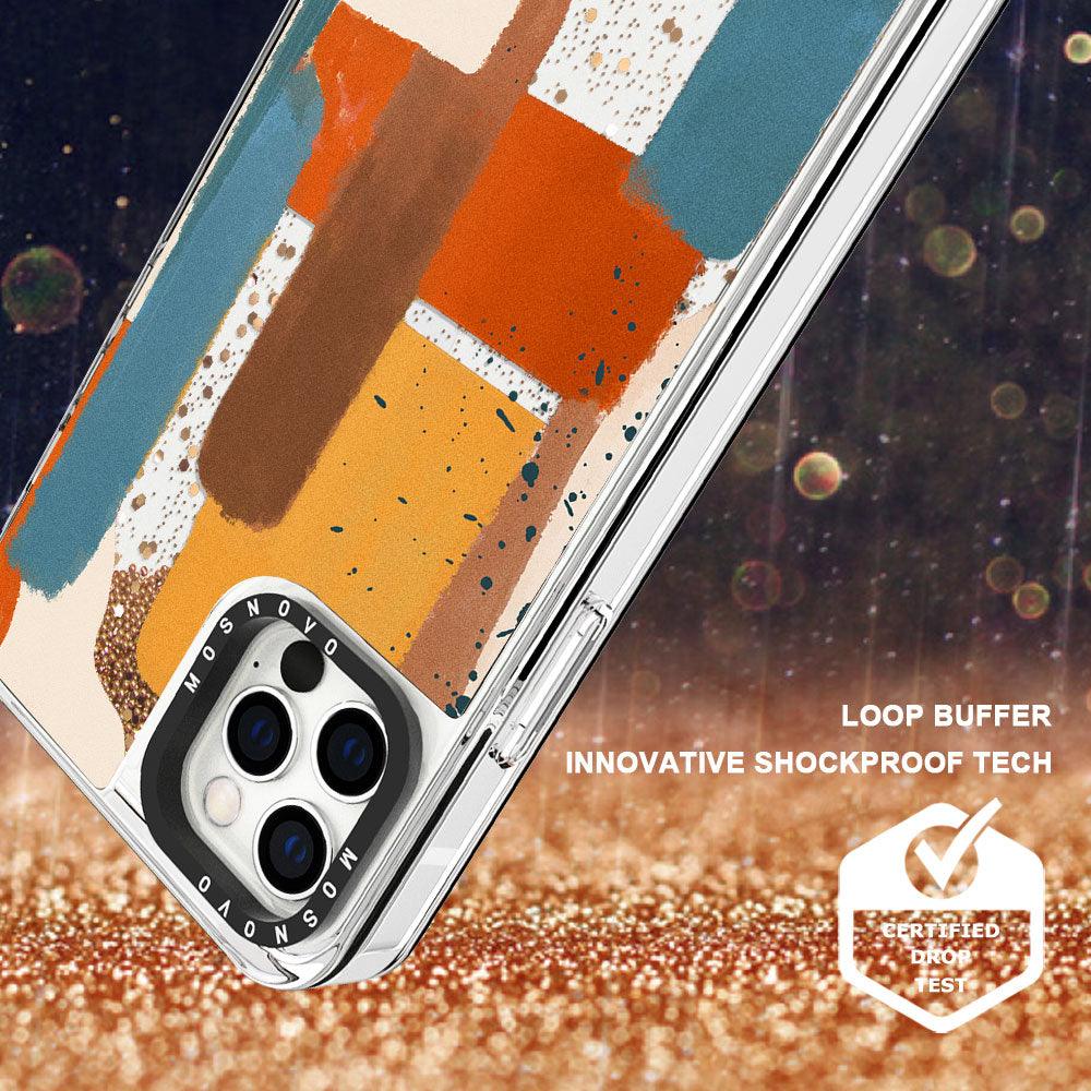 Modern Abstract Artwork Glitter Phone Case - iPhone 12 Pro Case - MOSNOVO