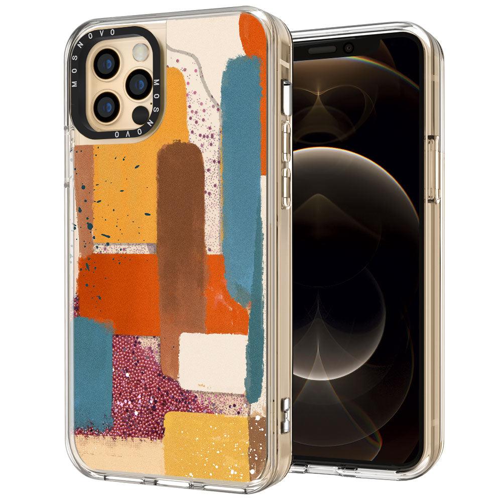 Modern Abstract Artwork Glitter Phone Case - iPhone 12 Pro Max Case - MOSNOVO
