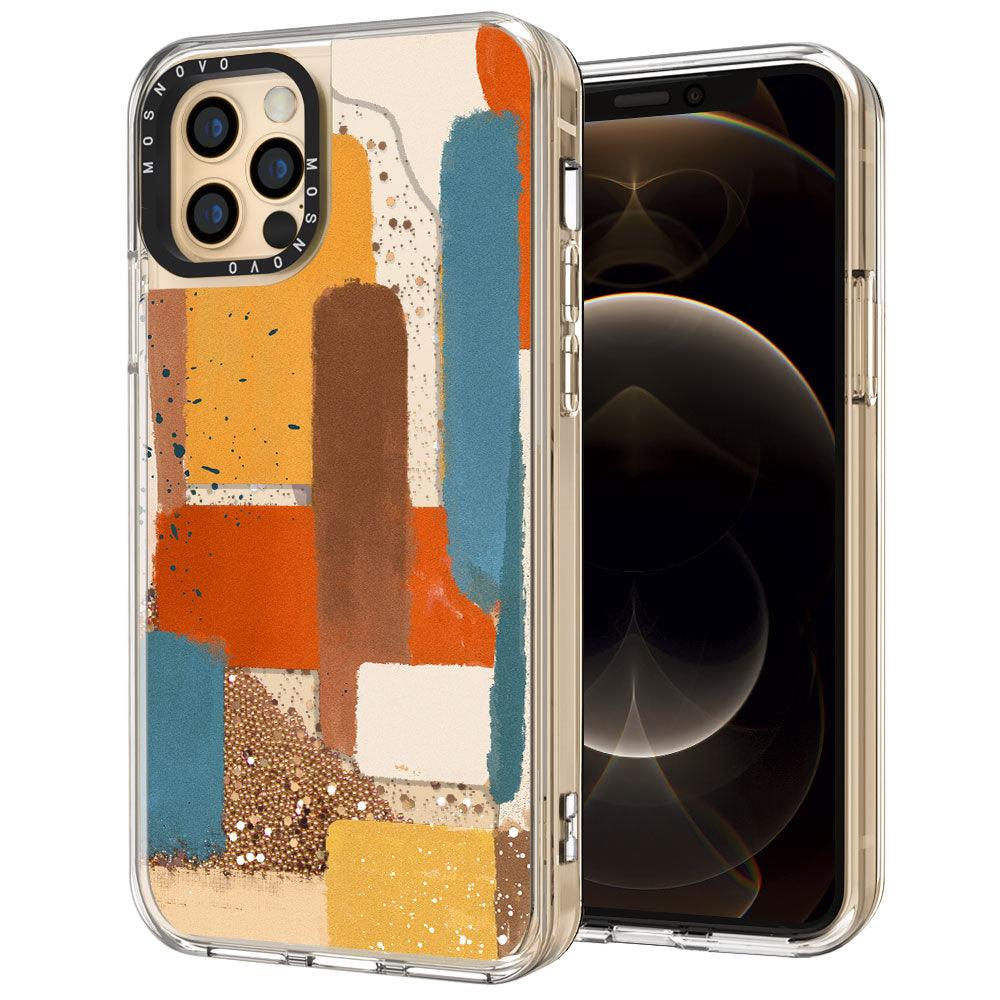 Modern Abstract Artwork Glitter Phone Case - iPhone 12 Pro Max Case - MOSNOVO