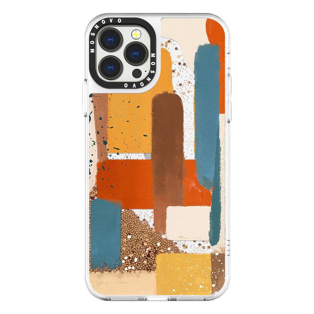 Modern Abstract Artwork Glitter Phone Case - iPhone 13 Pro Max Case - MOSNOVO