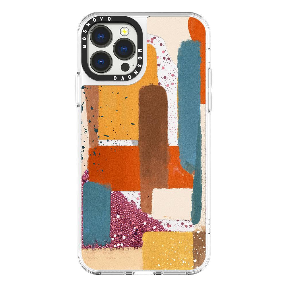 Modern Abstract Artwork Glitter Phone Case - iPhone 13 Pro Max Case - MOSNOVO