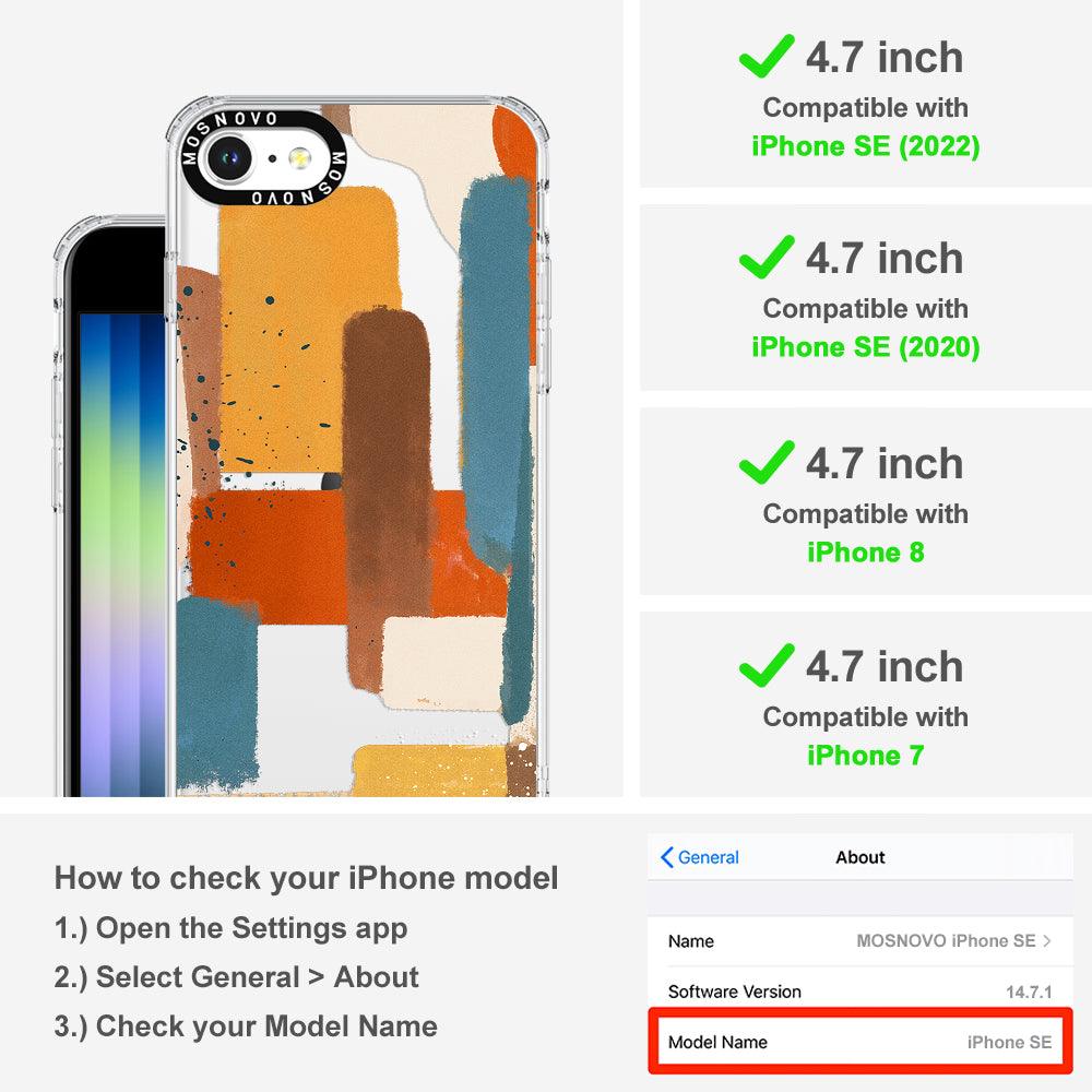 Modern Abstract Artwork Phone Case - iPhone SE 2022 Case - MOSNOVO