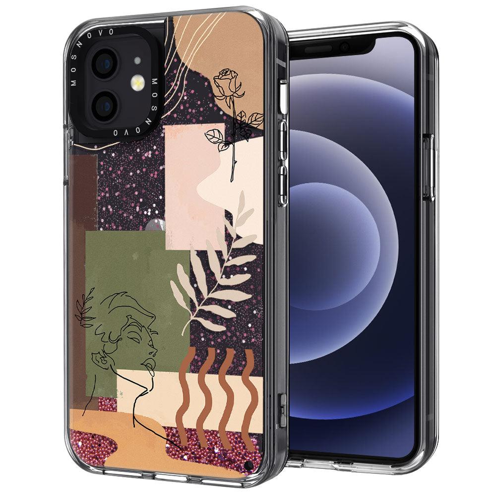 Modern Art Glitter Phone Case - iPhone 12 Case - MOSNOVO