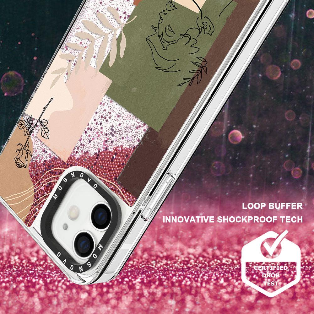 Modern Art Glitter Phone Case - iPhone 12 Case - MOSNOVO