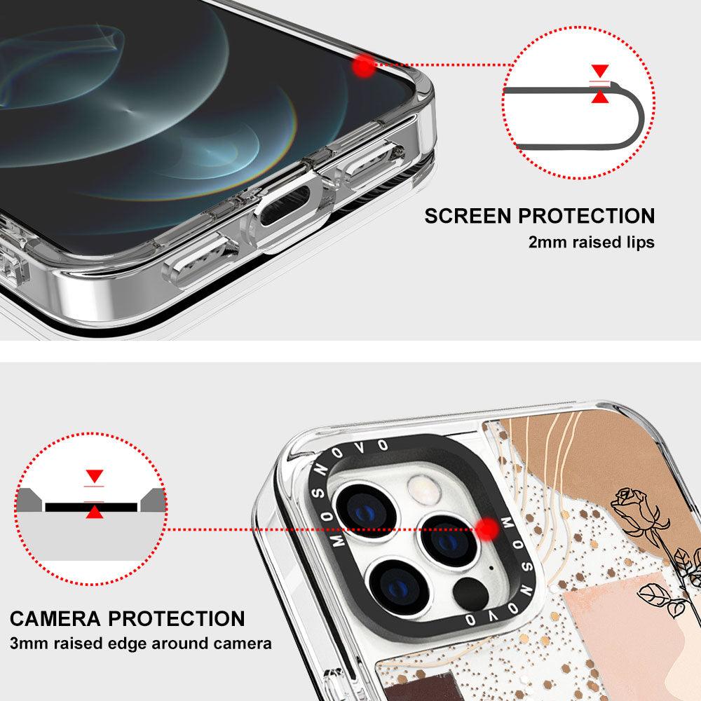 Modern Art Glitter Phone Case - iPhone 12 Pro Case - MOSNOVO