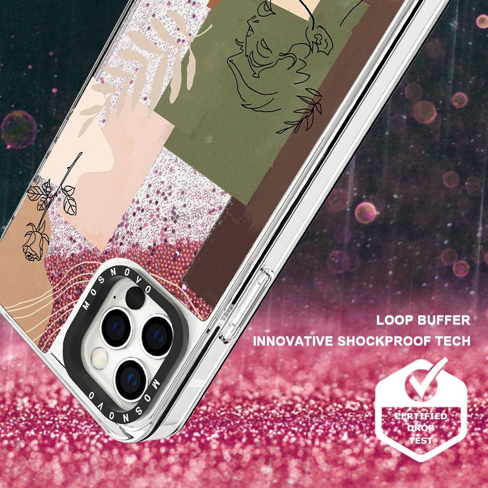 Modern Art Glitter Phone Case - iPhone 12 Pro Max Case - MOSNOVO