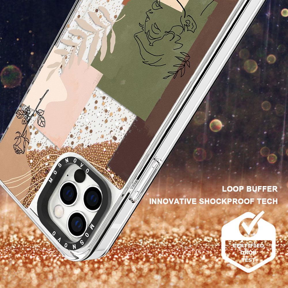 Modern Art Glitter Phone Case - iPhone 12 Pro Max Case - MOSNOVO