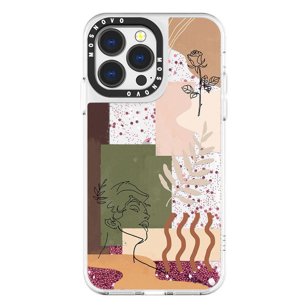 Modern Art Glitter Phone Case - iPhone 13 Pro Case - MOSNOVO