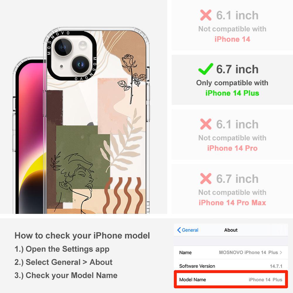 Modern Art Phone Case - iPhone 14 Plus Case - MOSNOVO