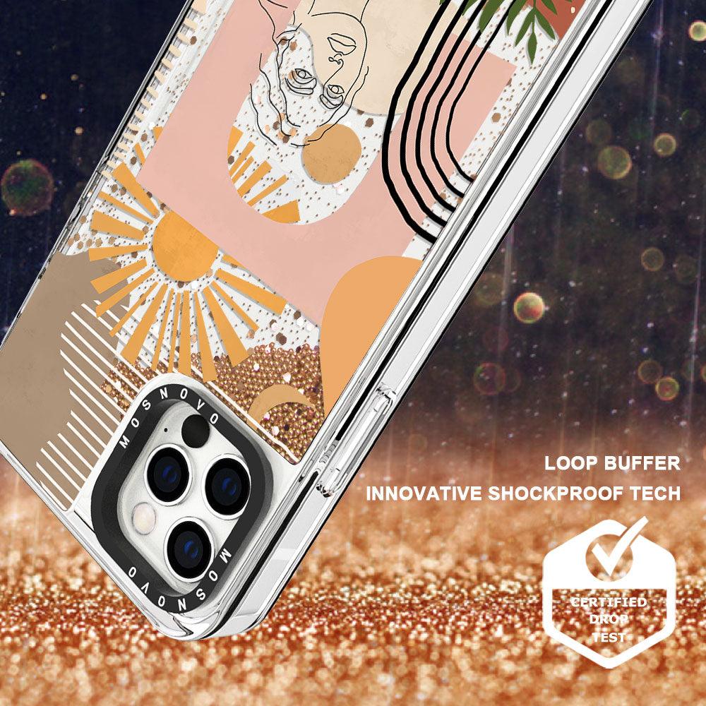 Modern Collage Art Glitter Phone Case - iPhone 12 Pro Max Case - MOSNOVO