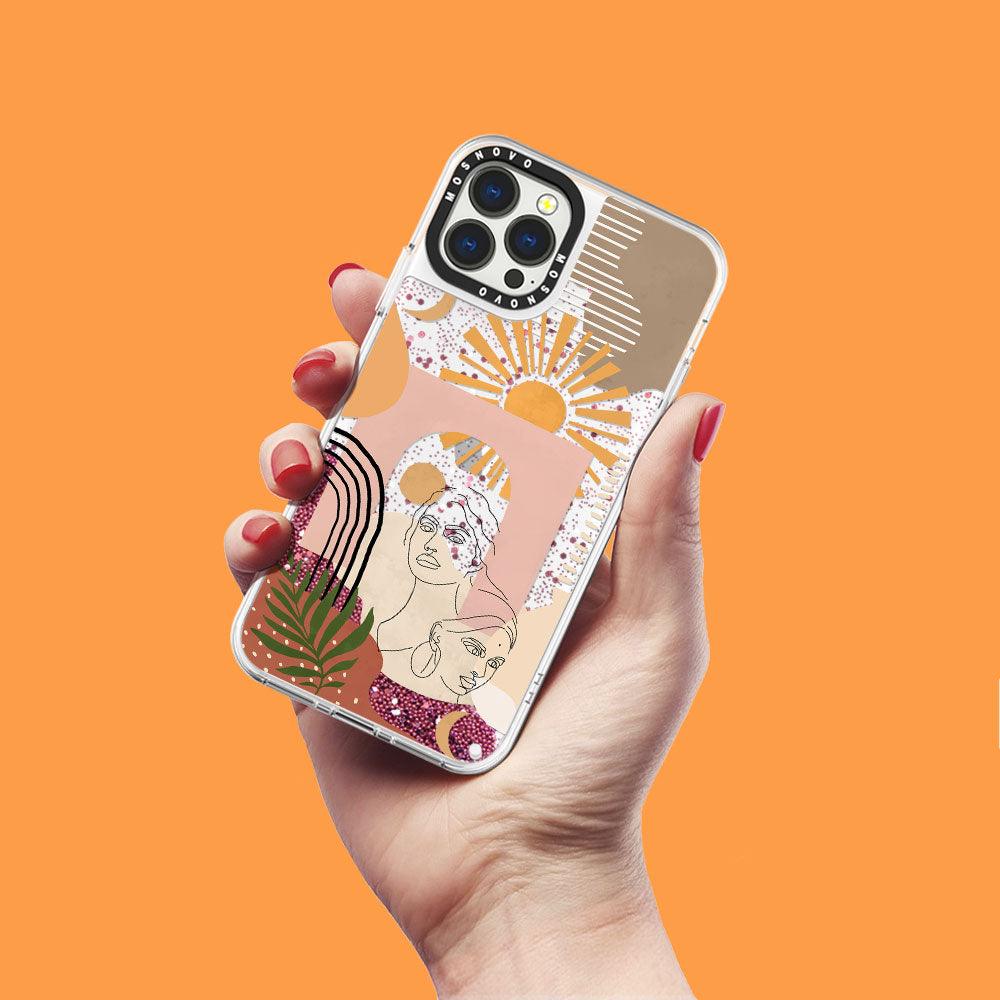 Modern Collage Art Glitter Phone Case - iPhone 13 Pro Max Case - MOSNOVO