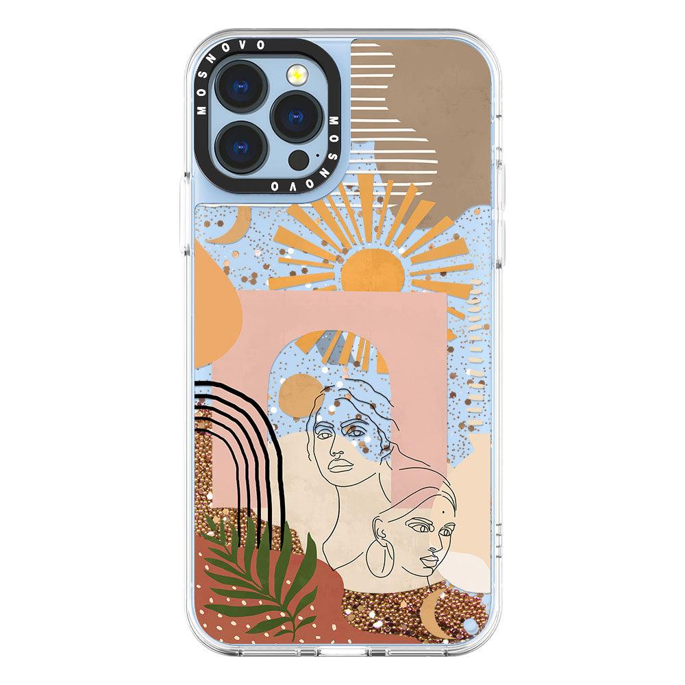Modern Collage Art Glitter Phone Case - iPhone 13 Pro Max Case - MOSNOVO