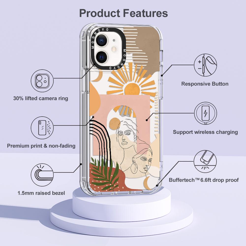 Modern Collage Art Phone Case - iPhone 12 Mini Case - MOSNOVO
