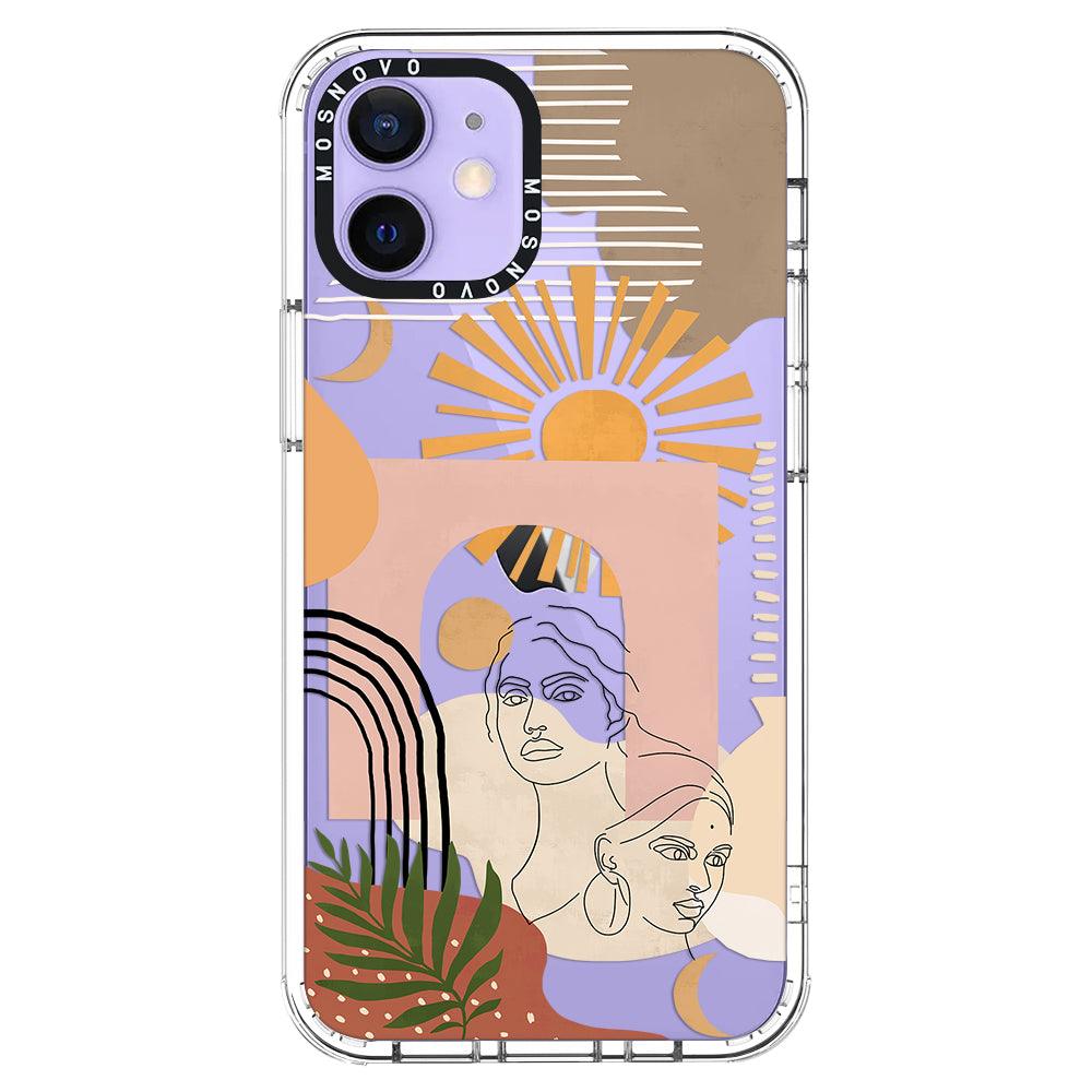 Modern Collage Art Phone Case - iPhone 12 Mini Case - MOSNOVO
