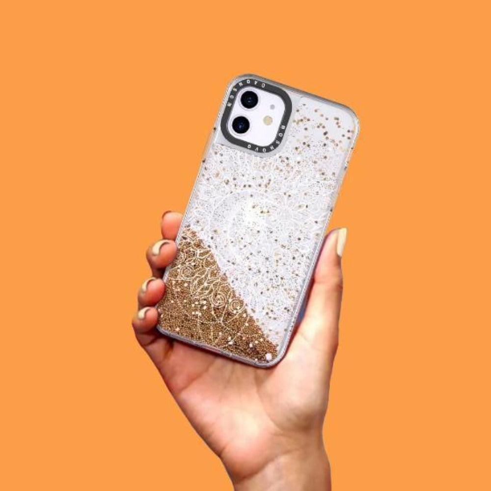Moon Henna Glitter Phone Case - iPhone 11 Case - MOSNOVO