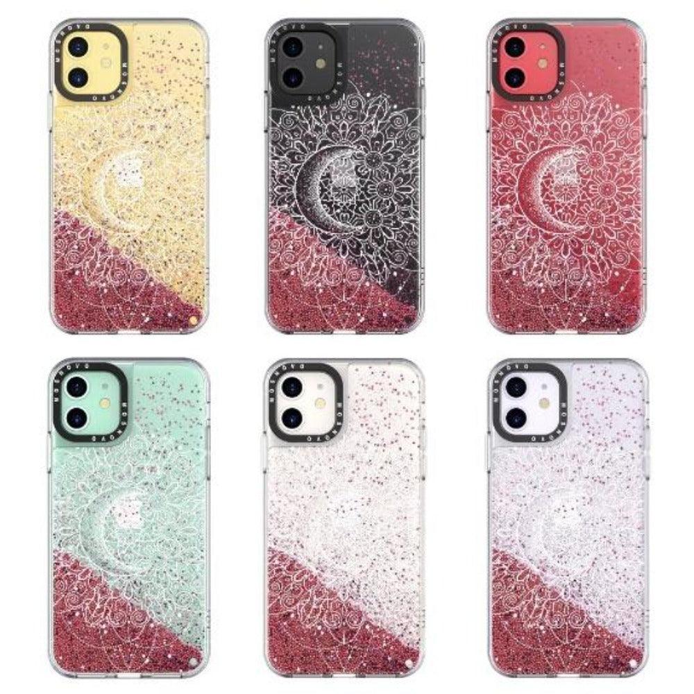 Moon Henna Glitter Phone Case - iPhone 11 Case - MOSNOVO
