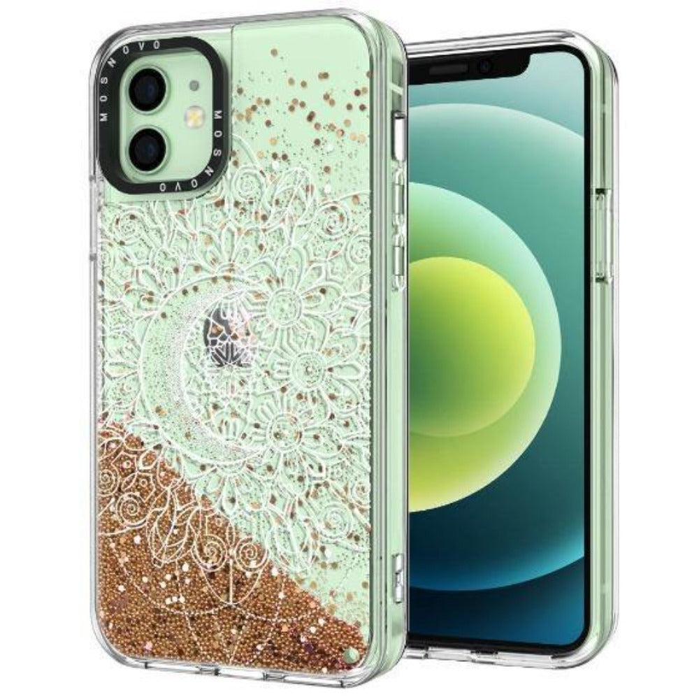 Moon Henna Glitter Phone Case - iPhone 12 Case - MOSNOVO