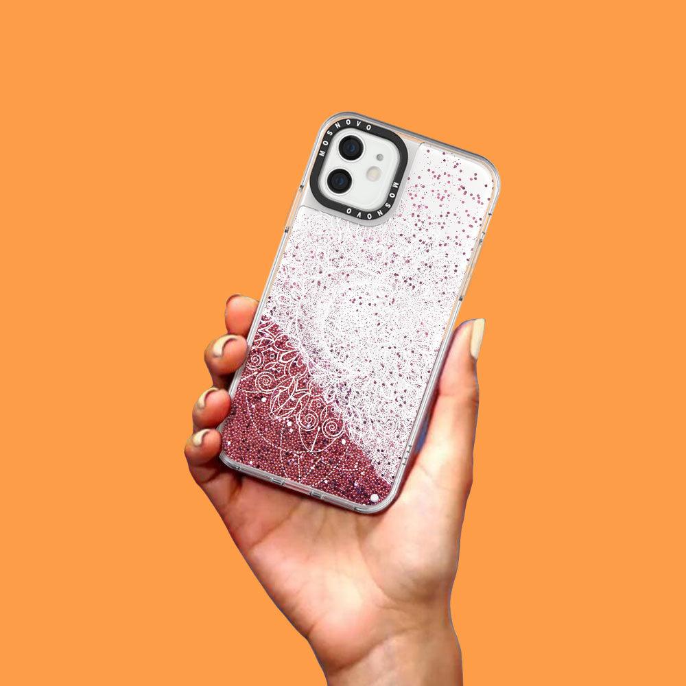 Moon Henna Glitter Phone Case - iPhone 12 Case - MOSNOVO