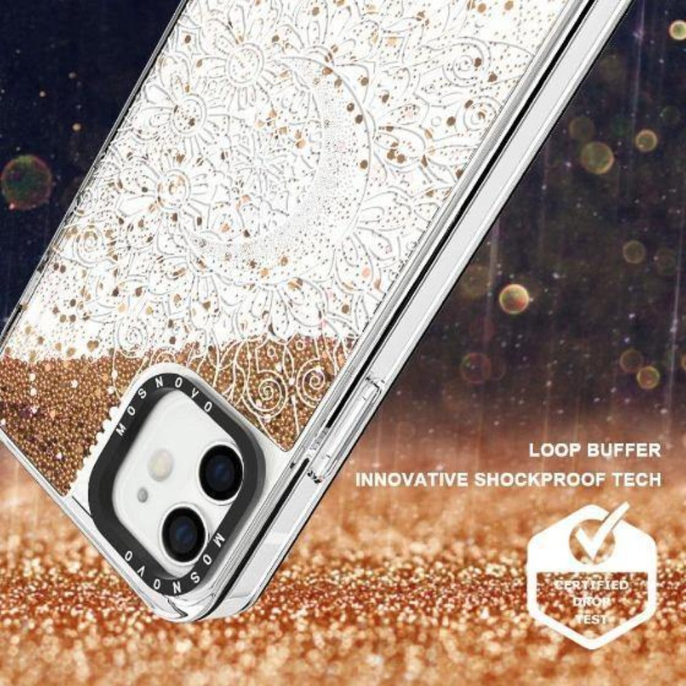 Moon Henna Glitter Phone Case - iPhone 12 Case