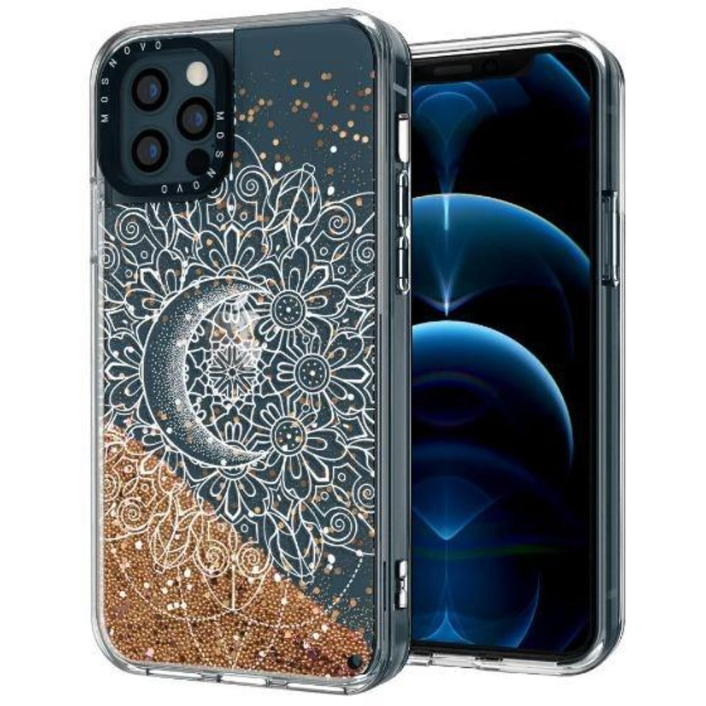 Moon Henna Glitter Phone Case - iPhone 12 Pro Case - MOSNOVO