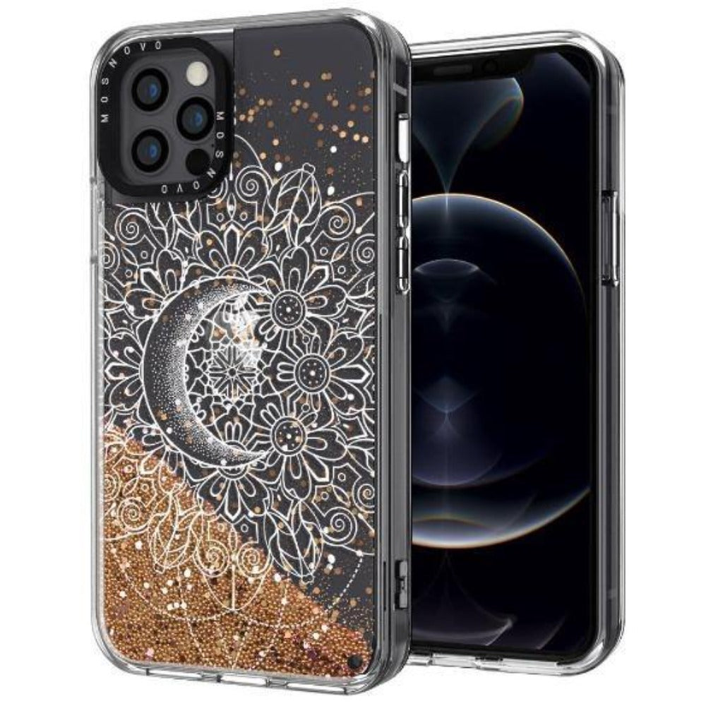 Moon Henna Glitter Phone Case - iPhone 12 Pro Case - MOSNOVO