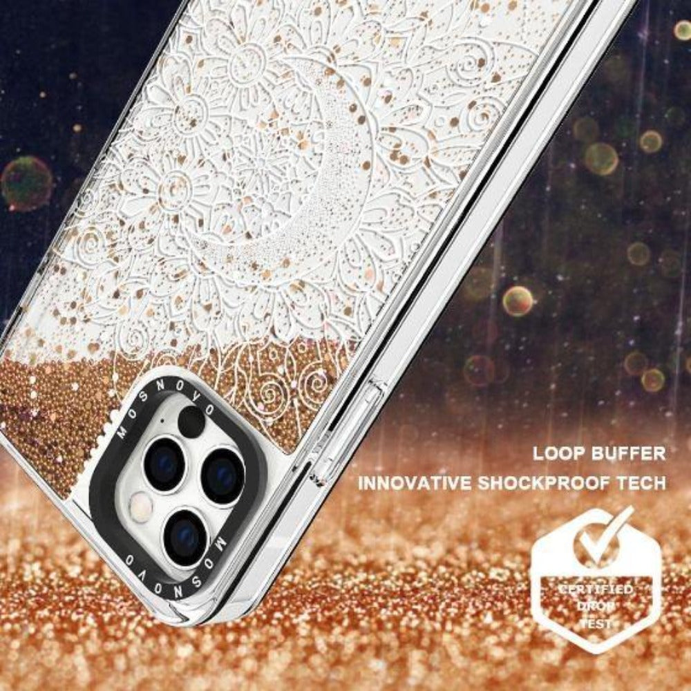 Moon Henna Glitter Phone Case - iPhone 12 Pro Case