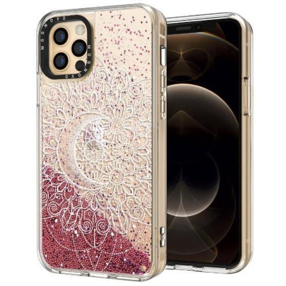 Moon Henna Glitter Phone Case - iPhone 12 Pro Max Case - MOSNOVO