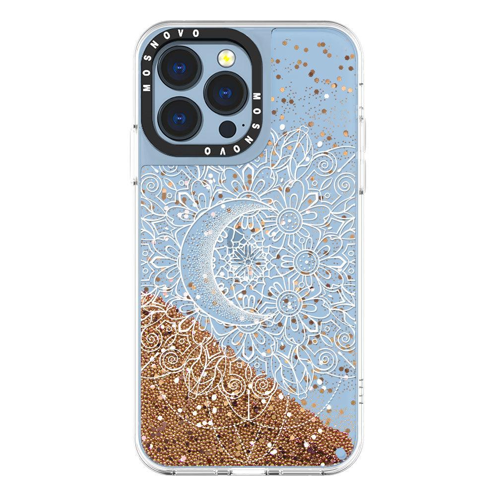 Moon Henna Glitter Phone Case - iPhone 13 Pro Case - MOSNOVO