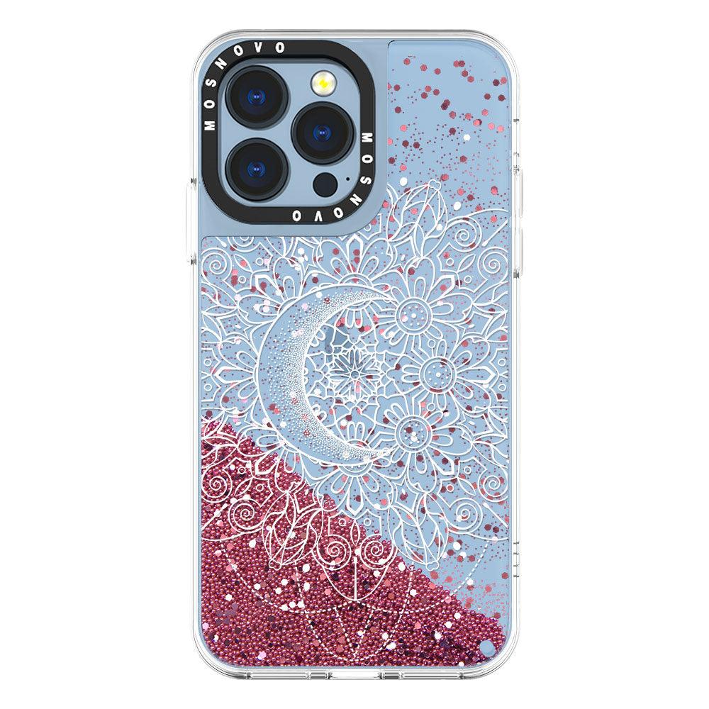 Moon Henna Glitter Phone Case - iPhone 13 Pro Case - MOSNOVO