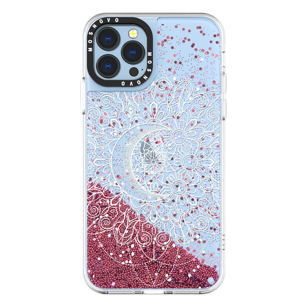 Moon Henna Glitter Phone Case - iPhone 13 Pro Max Case - MOSNOVO