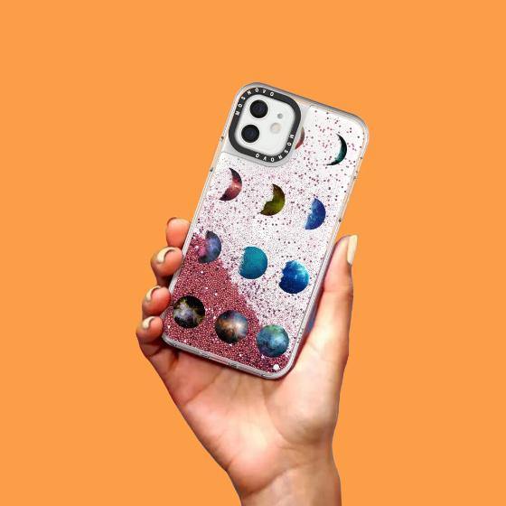 Moon Phase Glitter Phone Case - iPhone 12 Case - MOSNOVO