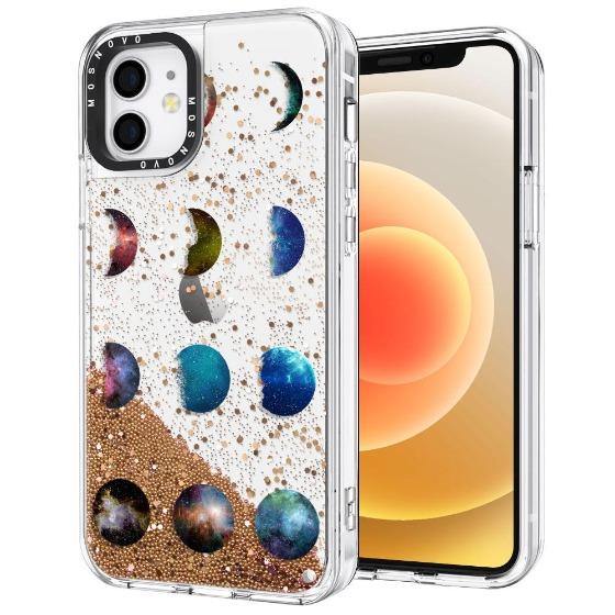 Moon Phase Glitter Phone Case - iPhone 12 Case - MOSNOVO