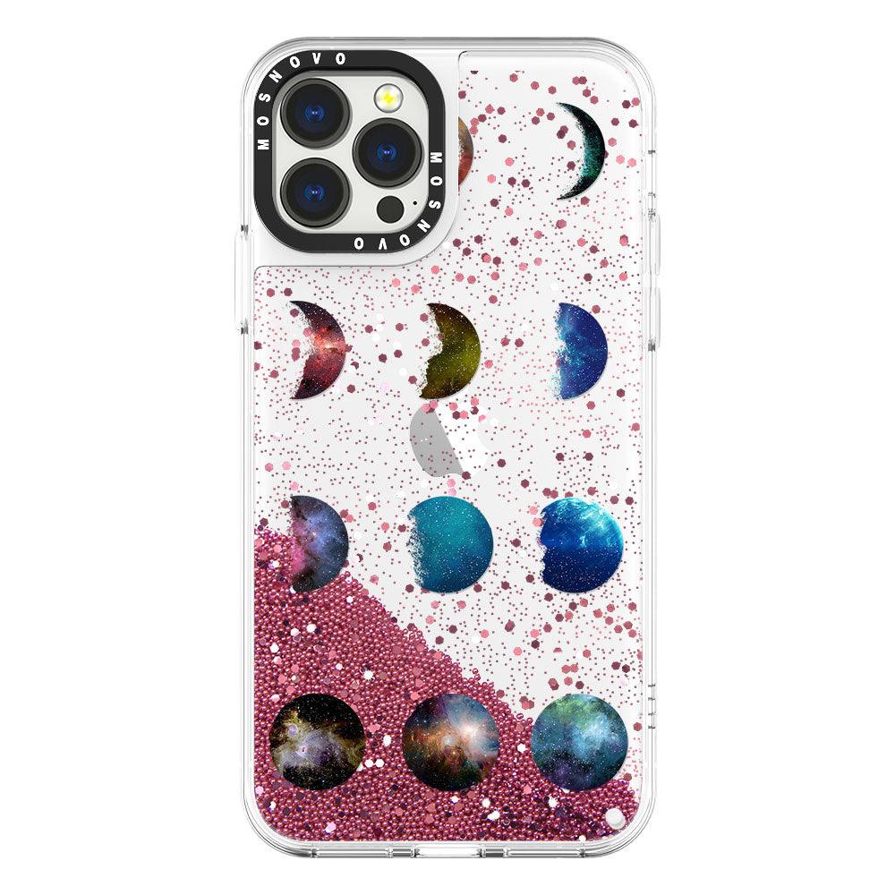 Moon Phase Glitter Phone Case - iPhone 13 Pro Max Case - MOSNOVO