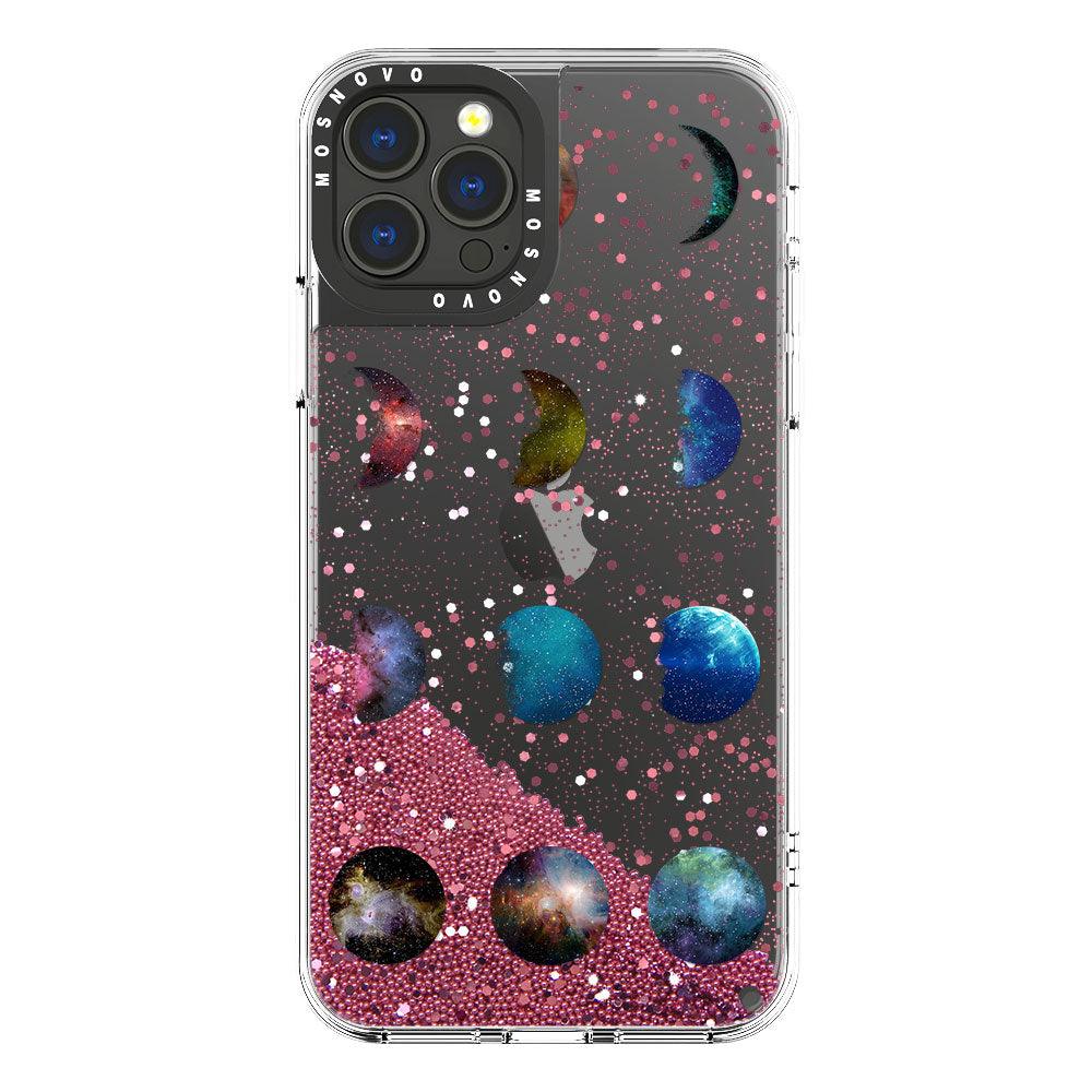 Moon Phase Glitter Phone Case - iPhone 13 Pro Max Case - MOSNOVO