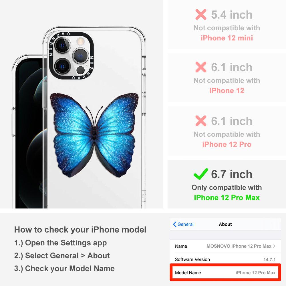 Shimmering Butterfly Phone Case - iPhone 12 Pro Max Case - MOSNOVO