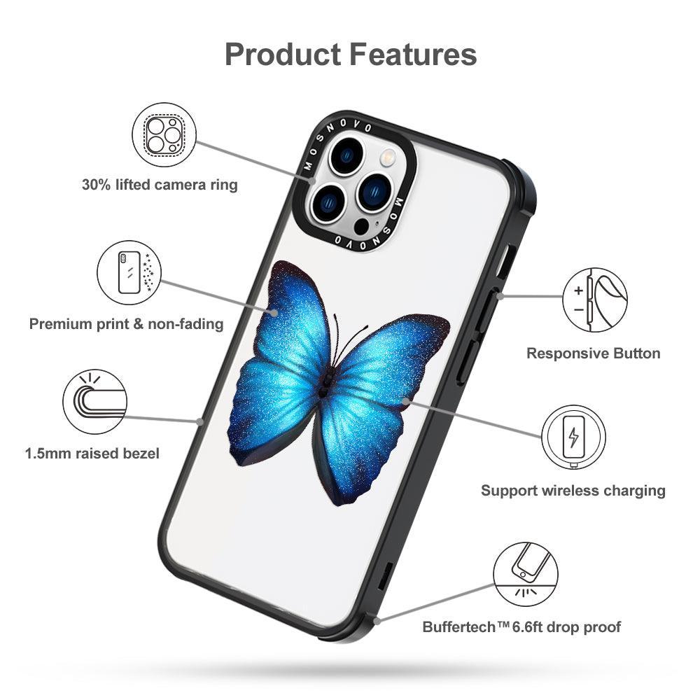 Shimmering Butterfly Phone Case - iPhone 13 Pro Max Case - MOSNOVO