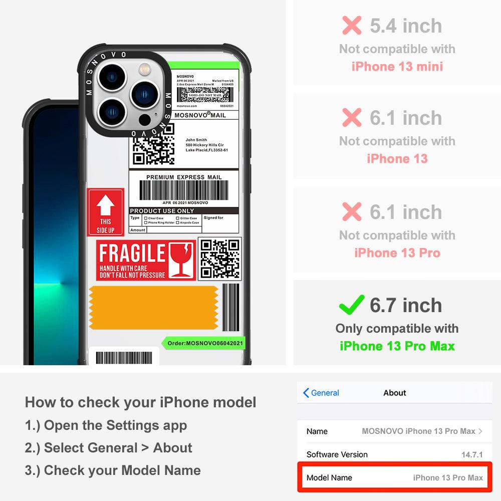 MOSNOVO LABEL Phone Case - iPhone 13 Pro Max Case - MOSNOVO